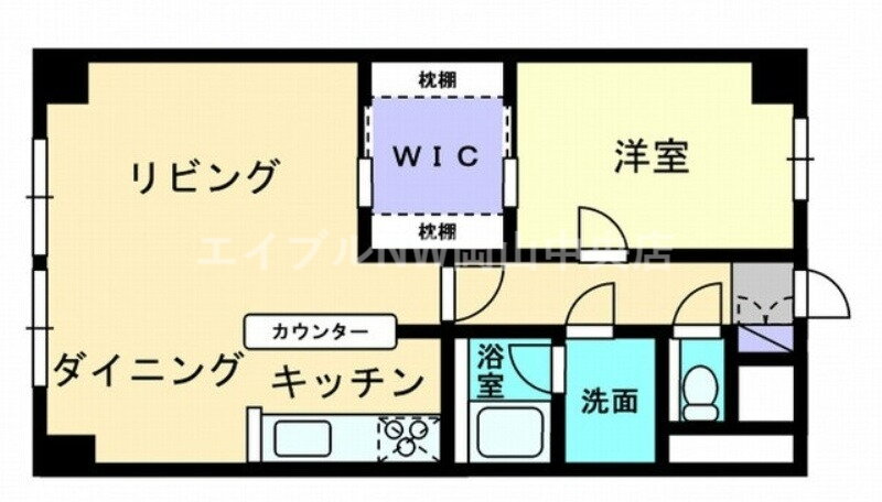 岡山県岡山市北区京橋町 岡山駅 1LDK マンション 賃貸物件詳細