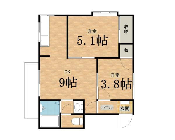 東京都日野市旭が丘６ 豊田駅 2DK アパート 賃貸物件詳細