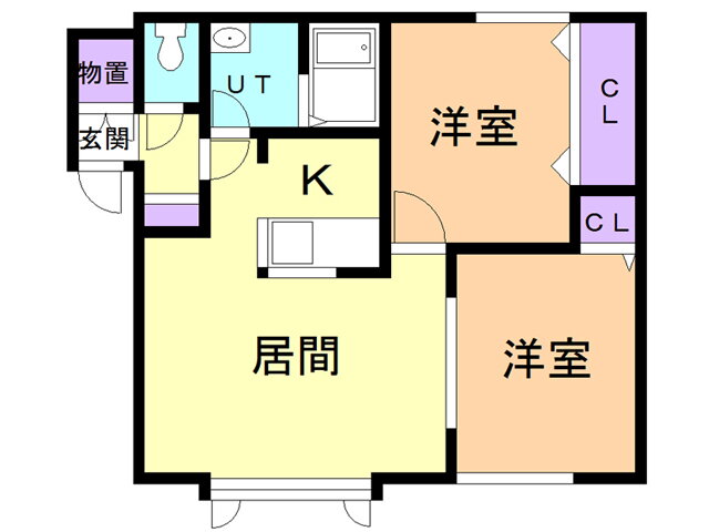 北海道苫小牧市拓勇東町８ 2LDK アパート 賃貸物件詳細