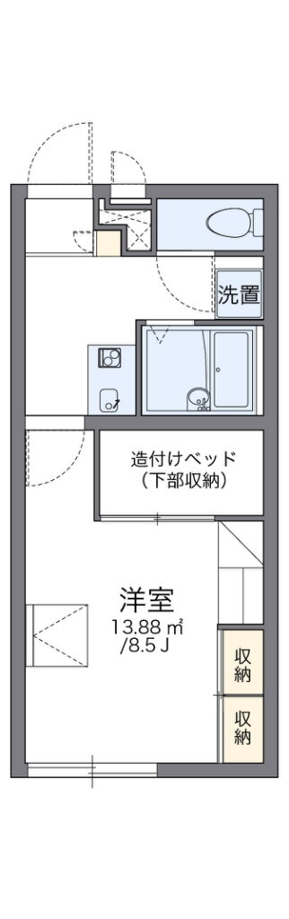 レオパレスブリリアント 2階 1K 賃貸物件詳細