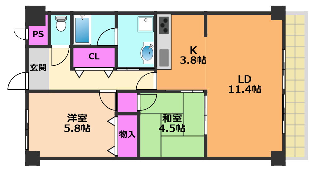 大阪府高槻市宮野町 高槻市駅 2LDK マンション 賃貸物件詳細