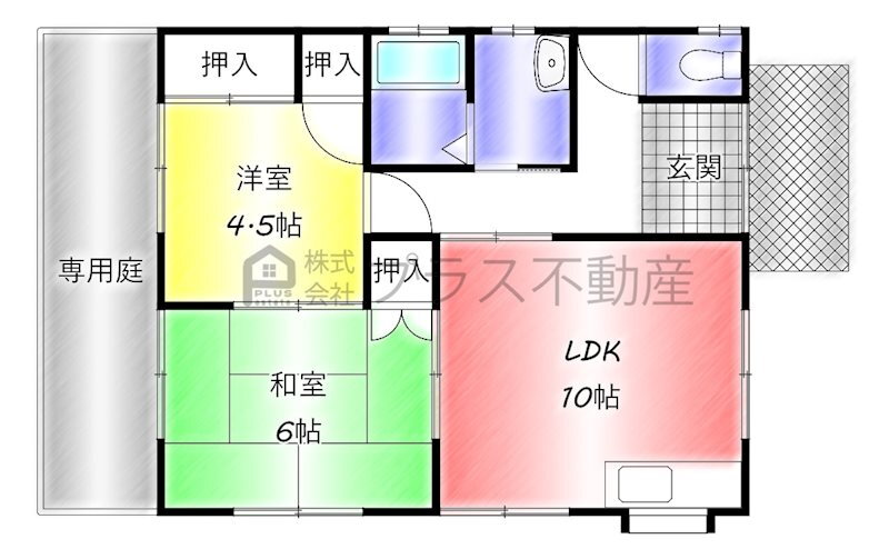 福岡県直方市大字下境 藤棚駅 2LDK 一戸建て 賃貸物件詳細