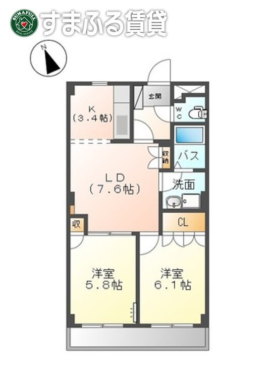 愛知県岡崎市上六名３ 六名駅 2LDK アパート 賃貸物件詳細