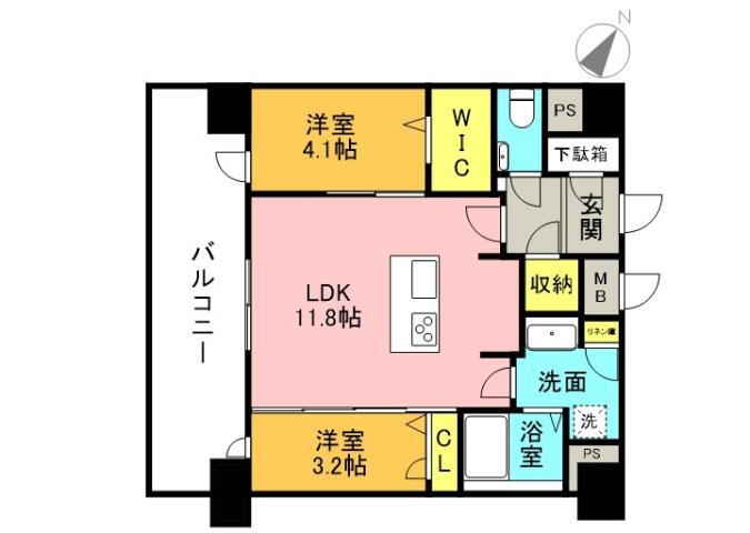 福岡県福岡市博多区美野島２ 博多駅 2LDK マンション 賃貸物件詳細