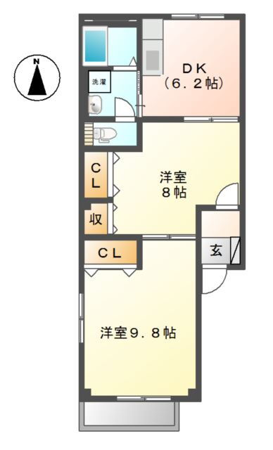 愛知県一宮市柚木颪字東川垂 江南駅 2DK アパート 賃貸物件詳細