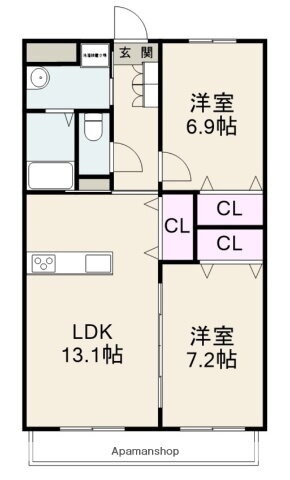 島根県松江市浜乃木６ 乃木駅 2LDK マンション 賃貸物件詳細