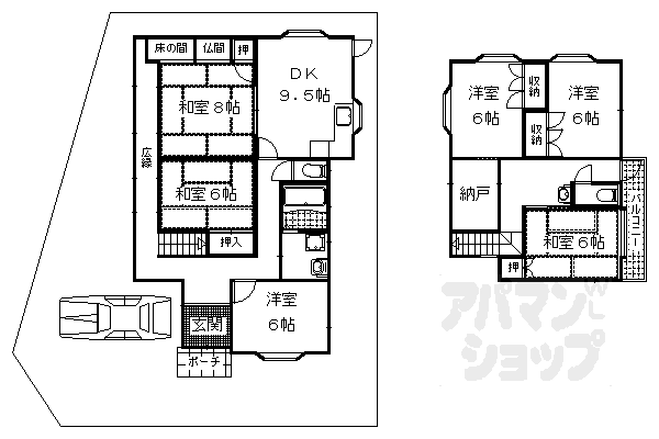 桃山町遠山貸家 6SLDK 賃貸物件詳細