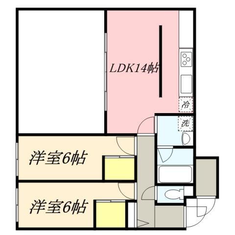 ＡＭＳ伏見 1階 2LDK 賃貸物件詳細