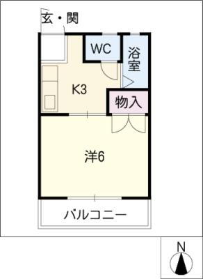 メゾンエスポワール 2階 1K 賃貸物件詳細