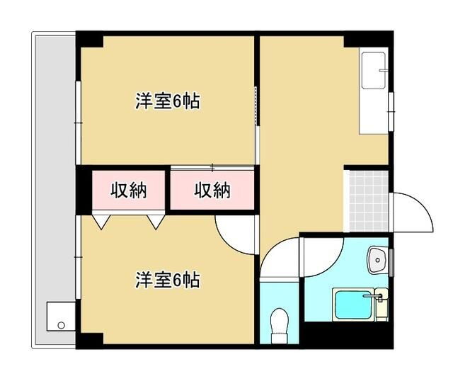 リーガルハウスＩＩＩ垂水 3階 2DK 賃貸物件詳細