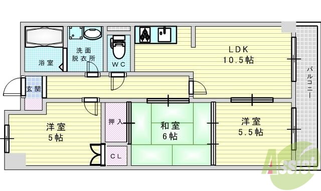 大阪府豊中市二葉町１ 神崎川駅 3LDK マンション 賃貸物件詳細