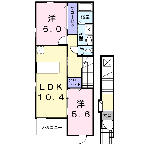 大阪府羽曳野市島泉２ 高鷲駅 2LDK アパート 賃貸物件詳細