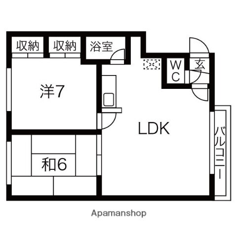 北海道札幌市北区新川二条３ 新川駅 2LDK アパート 賃貸物件詳細