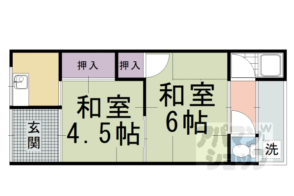 第一小富士荘 1階 2K 賃貸物件詳細
