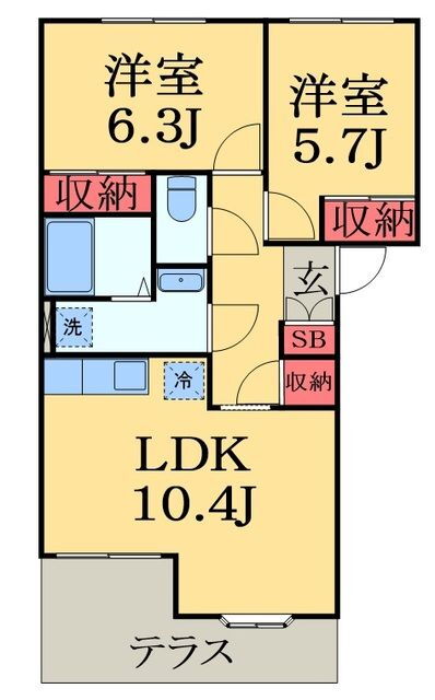 千葉県茂原市六ツ野 茂原駅 2LDK アパート 賃貸物件詳細