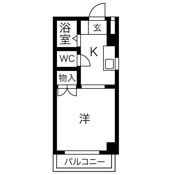 ホーメスト東山 2階 1K 賃貸物件詳細