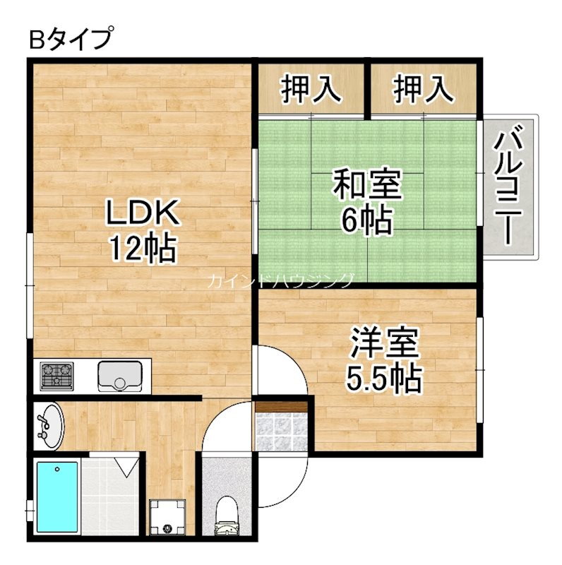 ラッキービレッジ 1階 2LDK 賃貸物件詳細