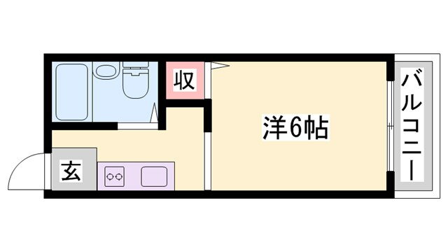 兵庫県姫路市御立中７ 姫路駅 1K アパート 賃貸物件詳細