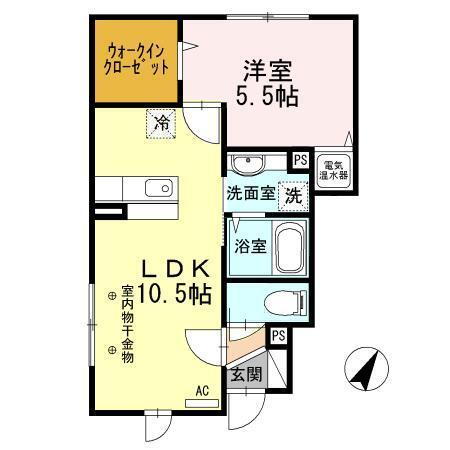 Ｄ－ｒｏｏｍアザレア 1階 1LDK 賃貸物件詳細