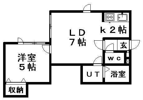 北海道札幌市清田区美しが丘二条８ 福住駅 1LDK アパート 賃貸物件詳細