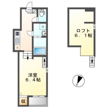 愛知県名古屋市熱田区八番２ 六番町駅 1K アパート 賃貸物件詳細