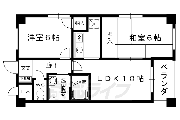 京都府京都市右京区西京極野田町 西京極駅 2LDK マンション 賃貸物件詳細