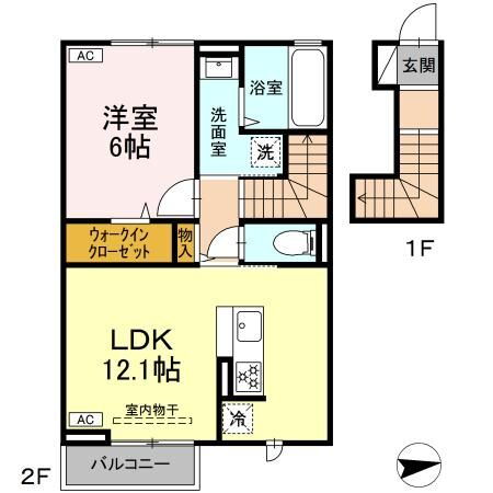 福島県福島市八木田 福島駅 1LDK アパート 賃貸物件詳細