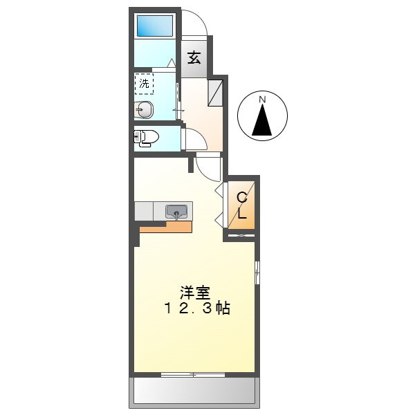 岡山県倉敷市北畝２ 弥生駅 1K アパート 賃貸物件詳細