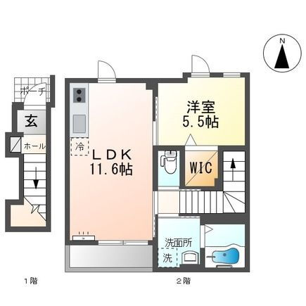 東松山高坂５丁目アパート新築工事（カーサ・ジラソーレ） 2階 1LDK 賃貸物件詳細