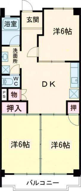 アクタス池上台 2階 3DK 賃貸物件詳細