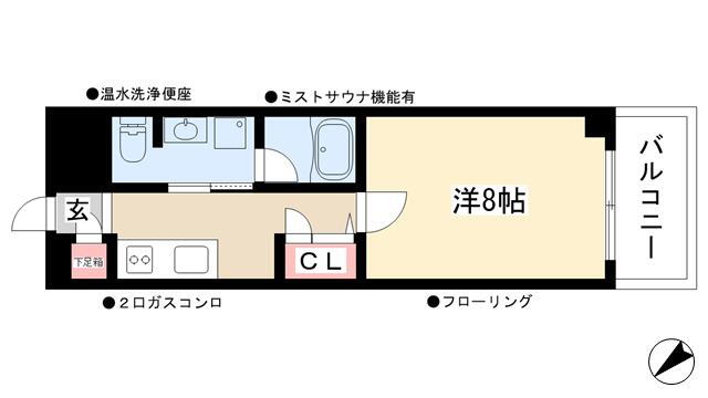 ルクレ大曽根 11階 1K 賃貸物件詳細