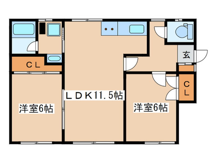 北１６東１　テラスハウス 2LDK 賃貸物件詳細