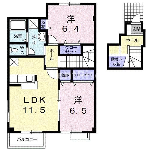 愛知県岩倉市大山寺町前畑 大山寺駅 2LDK アパート 賃貸物件詳細