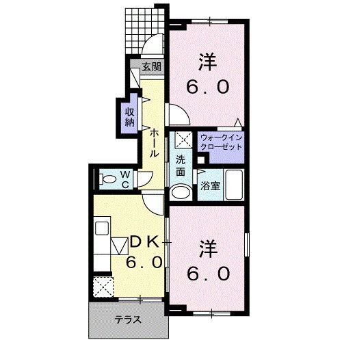 佐賀県唐津市浜玉町横田下 浜崎駅 2DK アパート 賃貸物件詳細