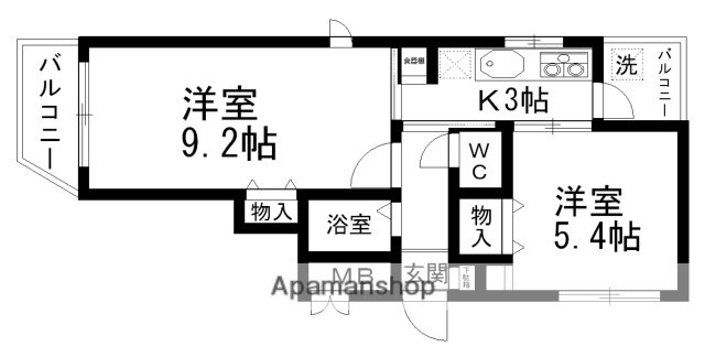愛知県名古屋市南区本城町１ 本星崎駅 2K マンション 賃貸物件詳細