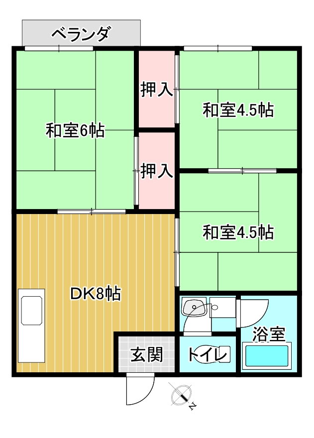 大阪府堺市堺区中之町西３ 堺駅 3DK アパート 賃貸物件詳細