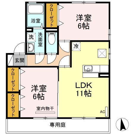 愛媛県松山市高岡町 余戸駅 2LDK アパート 賃貸物件詳細