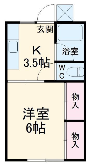 コーポクラモチ 1階 1K 賃貸物件詳細