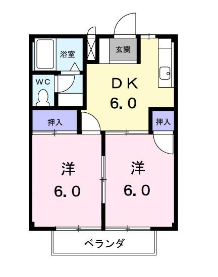 愛知県西尾市丁田町流 西尾駅 2DK アパート 賃貸物件詳細