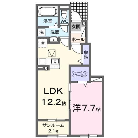 福守町アパートＣ 1階 1LDK 賃貸物件詳細