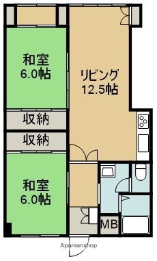 北海道函館市中道１ 五稜郭公園前駅 2LDK マンション 賃貸物件詳細