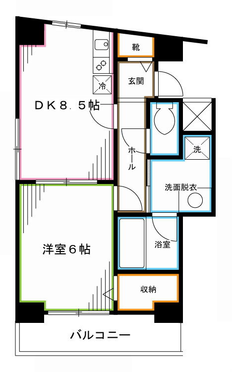 東京都新宿区上落合１ 落合駅 1LDK マンション 賃貸物件詳細