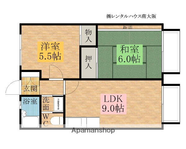 大阪府岸和田市南上町１ 蛸地蔵駅 2LDK アパート 賃貸物件詳細