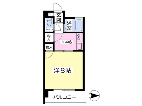 愛媛県松山市南江戸２ 松山駅 1K マンション 賃貸物件詳細