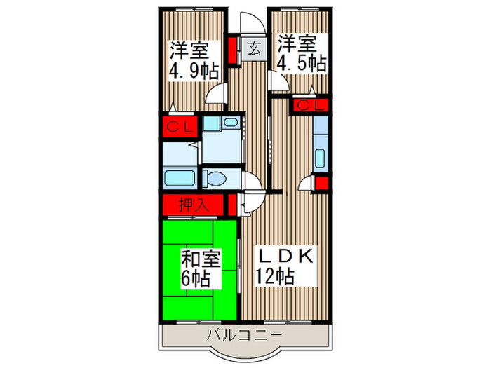 埼玉県さいたま市桜区西堀２ 中浦和駅 3LDK マンション 賃貸物件詳細