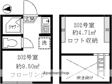 ティ・アーモサンセット 2階 ワンルーム 賃貸物件詳細