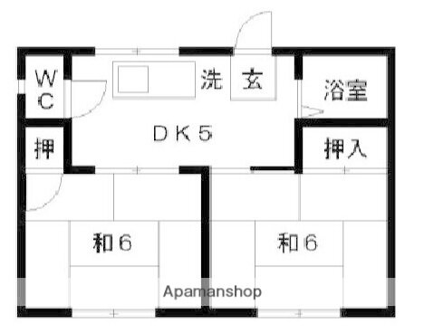 神奈川県横浜市神奈川区六角橋２ 白楽駅 2DK アパート 賃貸物件詳細