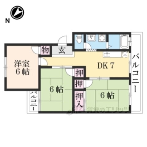 滋賀県大津市大萱２ 瀬田駅 3DK マンション 賃貸物件詳細