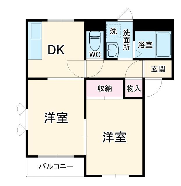 神奈川県伊勢原市大住台２ 鶴巻温泉駅 2DK アパート 賃貸物件詳細