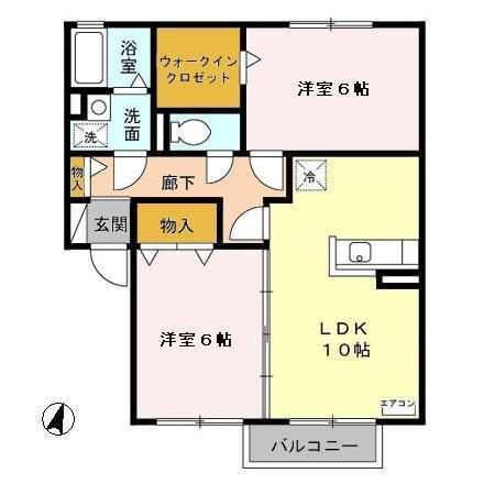 宮城県多賀城市山王字山王一区 陸前山王駅 2LDK アパート 賃貸物件詳細